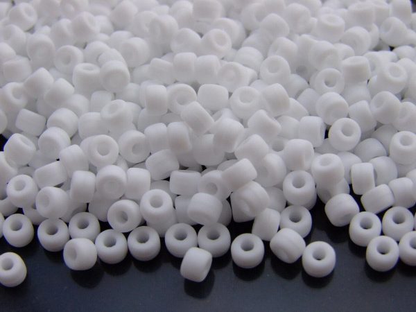 10g Matte Opaque White MATUBO Seed Beads 6/0 4mm Michael's UK Jewellery