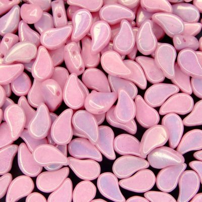 10g Matubo Paisley Duo FlatDuo Beads 2 Hole Beads Chalk Lila Luster Michael's UK Jewellery beads mouse luster metallic pink chalk lila luster