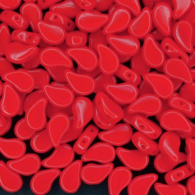 10g Matubo Paisley Duo FlatDuo Beads 2 Hole Beads Opaque Red Coral Michael's UK Jewellery