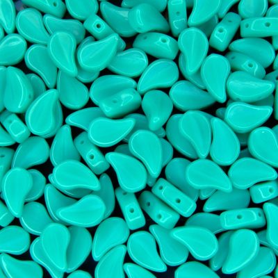10g Matubo Paisley Duo FlatDuo Beads 2 Hole Beads Turquoise Green Michael's UK Jewellery