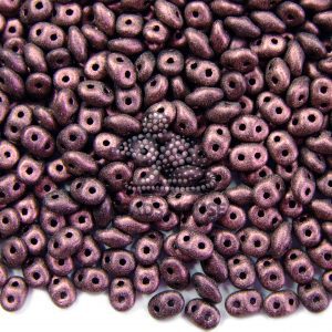 50g MATUBO™ Beads Wholesale SuperDuo Metallic Suede Pink 79086MJT beads mouse
