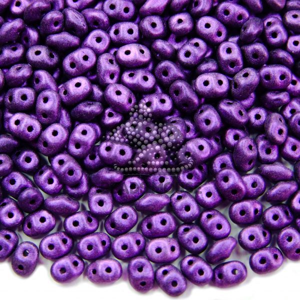 10g Metallic Suede Purple SUPERDUO Czech Beads
