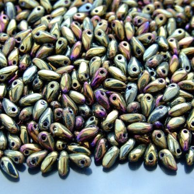 10g Mini Dagger Beads Iris Brown 2.5x6mm beads mouse