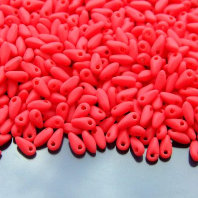 10g Mini Dagger Beads 2.5x6mm Matte Opaque Red Michael's UK Jewellery