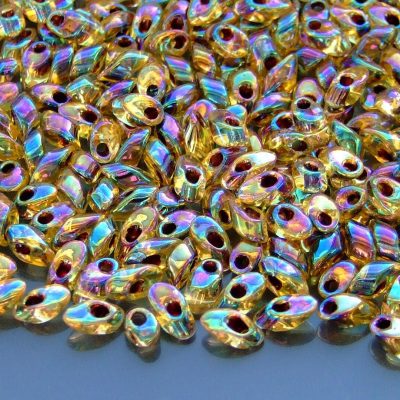 10g Miyuki Long Magatama 4x7mm Beads Garnet Lined Transparent Light Topaz Michael's UK Jewellery