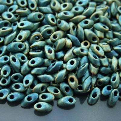 10g Miyuki Long Magatama 4x7mm Beads Matte Metallic Patina Iris Michael's UK Jewellery