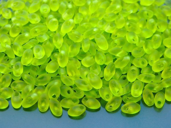 10g Miyuki Long Magatama 4x7mm Beads Matte Transparent Chartreuse Michael's UK Jewellery