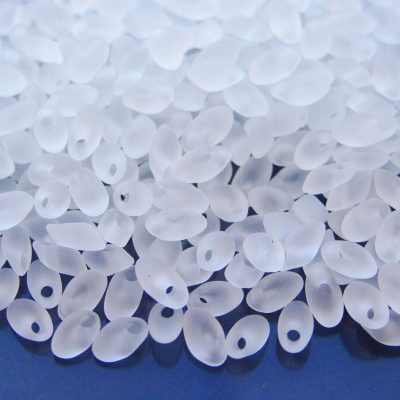 10g Miyuki Long Magatama 4x7mm Beads Matte Transparent Crystal Michael's UK Jewellery