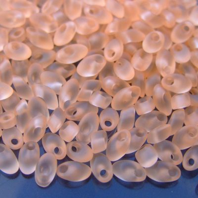 10g Miyuki Long Magatama 4x7mm Beads Matte Transparent Light Peach Michael's UK Jewellery