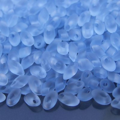 10g Miyuki Long Magatama 4x7mm Beads Matte Transparent Light Sapphire Michael's UK Jewellery