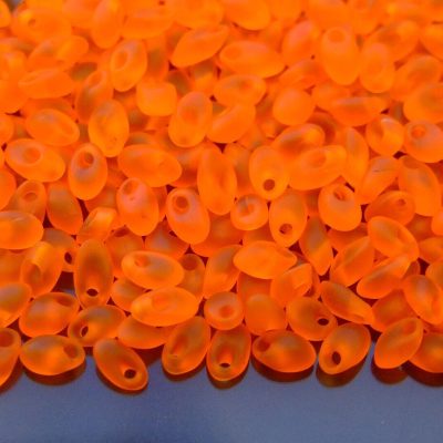 10g Miyuki Long Magatama 4x7mm Beads Matte Transparent Orange Michael's UK Jewellery