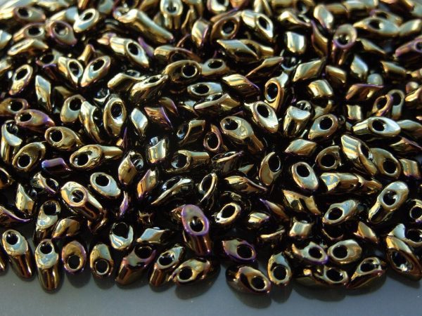10g Miyuki Long Magatama 4x7mm Beads Metallic Brown Iris Michael's UK Jewellery
