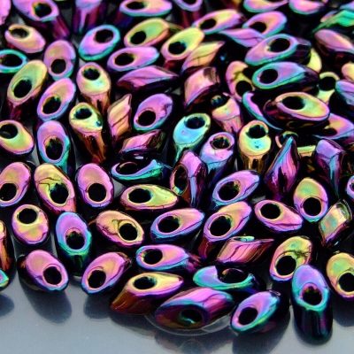 10g Miyuki Long Magatama 4x7mm Beads Metallic Purple Iris Michael's UK Jewellery