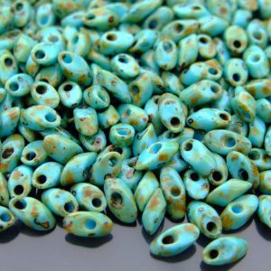 10g Miyuki Long Magatama 4x7mm Beads Seafoam Green Picasso Michael's UK Jewellery