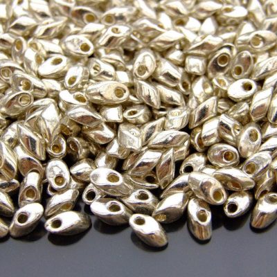 10g Miyuki Long Magatama 4x7mm Beads Silver Lined Galvanized Silver beads mouse