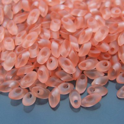 10g Miyuki Long Magatama 4x7mm Beads Transparent Matte Rose Michael's UK Jewellery
