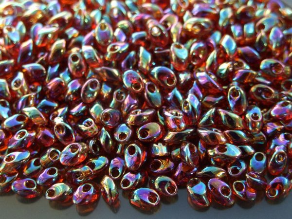10g Miyuki Long Magatama 4x7mm Beads Transparent Topaz AB Michael's UK Jewellery