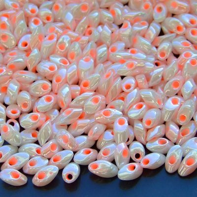 10g Miyuki Long Magatama 4x7mm Beads White Pink Color Lined Michael's UK Jewellery