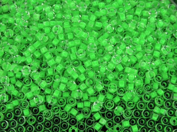10g Neon Green Lined MATUBO Seed Beads 8/0 3mm Michael's UK Jewellery