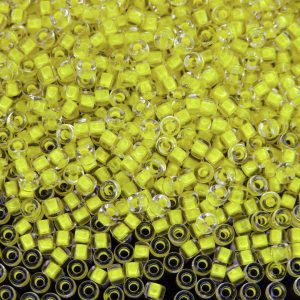 10g Neon Yellow Lined MATUBO Seed Beads 8/0 3mm Michael's UK Jewellery