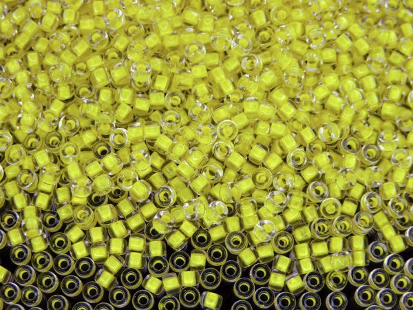 10g Neon Yellow Lined MATUBO Seed Beads 8/0 3mm Michael's UK Jewellery