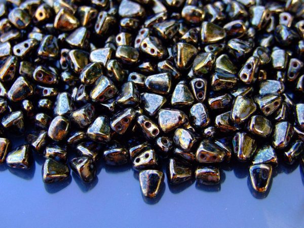 10g Nib-Bit Beads 6x5mm Jet Bronze Picasso Michael's UK Jewellery