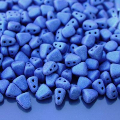 10g Nib-Bit Beads 6x5mm Metallic Suede Blue Michael's UK Jewellery