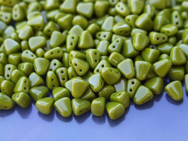 10g Nib-Bit Beads 6x5mm Opaque Olivine Michael's UK Jewellery