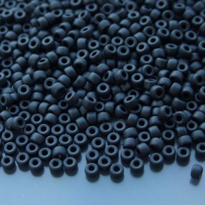 10g Opaque Jet Matt MATUBO Seed Beads 8/0 3mm Michael's UK Jewellery
