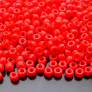 10g Opaque Red MATUBO Seed Beads 6/0 4mm Michael's UK Jewellery