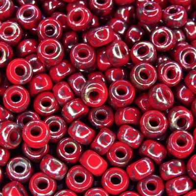 10g Opaque Red Rembrandt MATUBO Seed Beads 2/0 6mm Michael's UK Jewellery