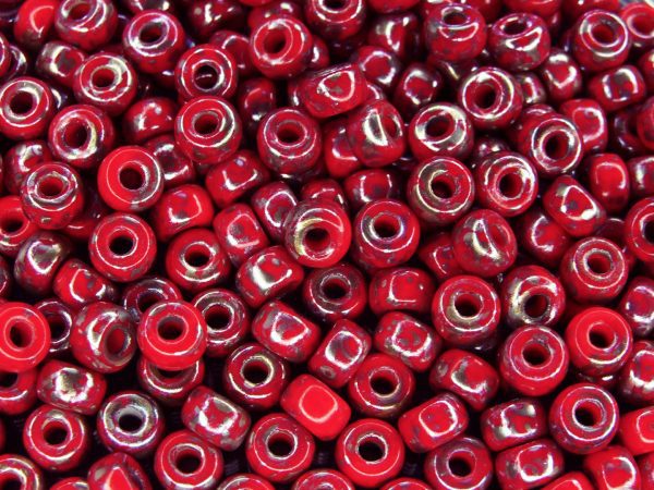 10g Opaque Red Rembrandt MATUBO Seed Beads 2/0 6mm Michael's UK Jewellery