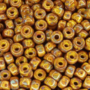 10g Opaque Yellow Picasso MATUBO Seed Beads 2/0 6mm Michael's UK Jewellery