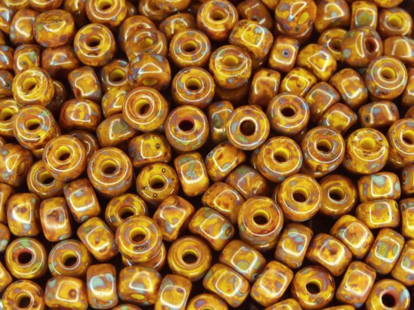 10g Opaque Yellow Picasso MATUBO Seed Beads 2/0 6mm Michael's UK Jewellery