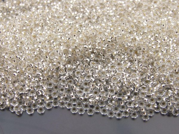 10g PF21 PermaFinish Silver Lined Crystal Toho Demi Round Seed Beads 11/0 2mm Michael's UK Jewellery