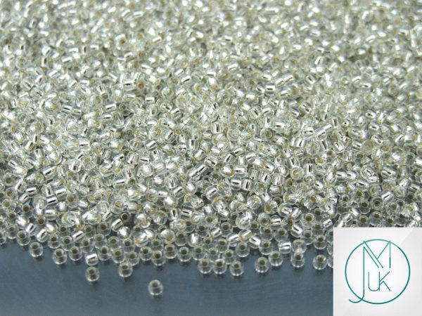 TOHO Seed Beads PF21 PermaFinish Silver Lined Crystal 11/0 beads mouse