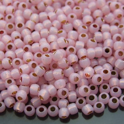 10g PF2105 PermaFinish Silver Lined Milky Baby Pink Toho Seed Beads 6/0 4mm Michael's UK Jewellery