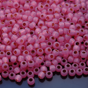 10g PF2107 PermaFinish Translucent Silver Lined Hot Pink Toho Seed Beads 6/0 4mm Michael's UK Jewellery