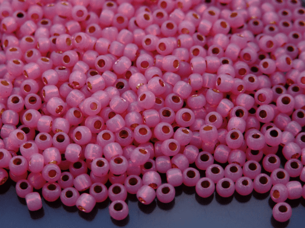 10g PF2107 PermaFinish Translucent Silver Lined Hot Pink Toho Seed Beads 6/0 4mm Michael's UK Jewellery