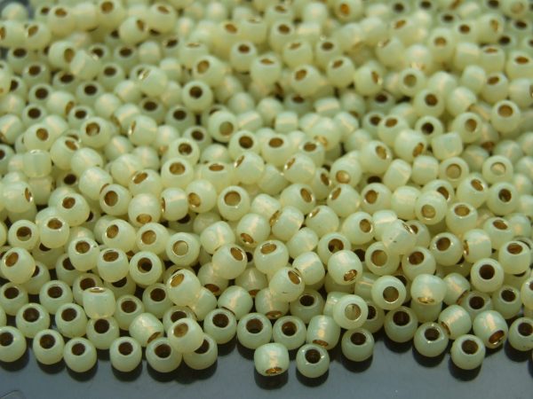 10g PF2109 PermaFinish Silver Lined Milky Jonquil Toho Seed Beads 6/0 4mm Michael's UK Jewellery