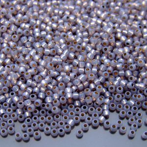 TOHO Seed Beads PF2115 PermaFinish Silver Lined Milky Gray 11/0 beads mouse
