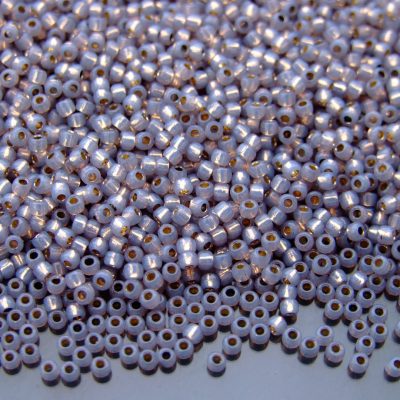 TOHO Seed Beads PF2115 PermaFinish Silver Lined Milky Gray 11/0 beads mouse