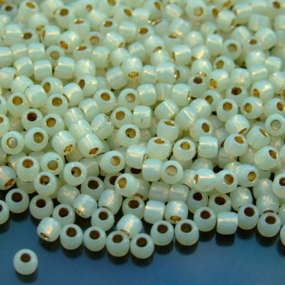 10g PF2125 PermaFinish Silver Lined Milky Light Jonquil Toho Seed Beads 6/0 4mm Michael's UK Jewellery