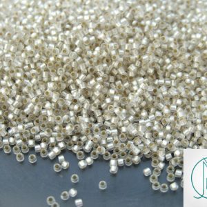 10g PF21F PermaFinish Silver Lined Frost Crystal Toho Seed Beads 15/0 1.5mm Michael's UK Jewellery