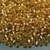TOHO Seed Beads PF22 PermaFinish Silver Lined Light Topaz 6/0 beads mouse