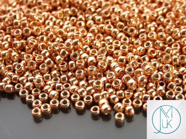 10g PF551 PermaFinish Galvanized Rose Gold Toho Seed Beads 8/0 3mm Michael's UK Jewellery