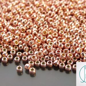 10g PF552 PermaFinish Galvanized Sweet Blush Toho Seed Beads 8/0 3mm Michael's UK Jewellery