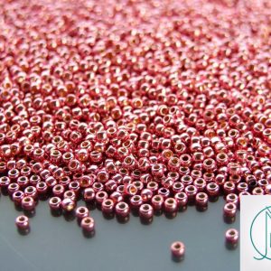 10g PF553 PermaFinish Galvanized Pink Lilac Toho Seed Beads 11/0 2.2mm Michael's UK Jewellery