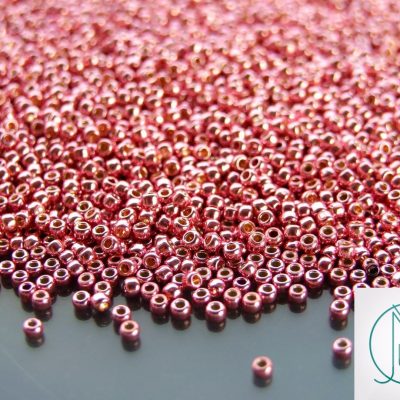 TOHO Seed Beads PF553 PermaFinish Galvanized Pink Lilac 11/0 beads mouse