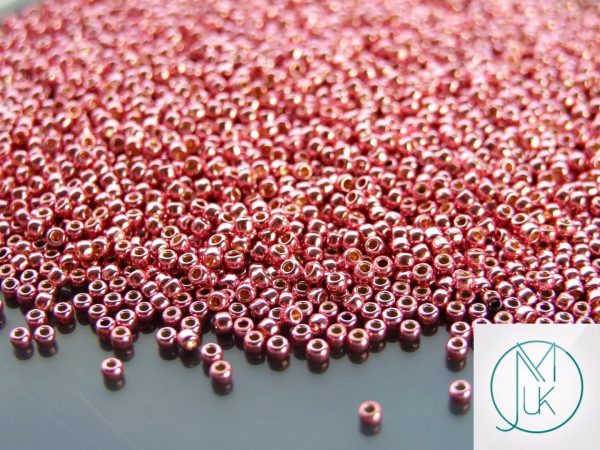 TOHO Seed Beads PF553 PermaFinish Galvanized Pink Lilac 11/0 beads mouse